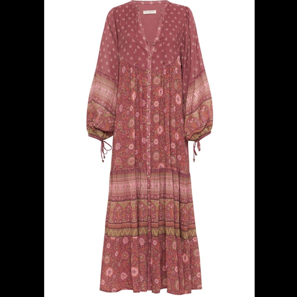 Spell + the Gypsy Collective Utopia Gown in Berry